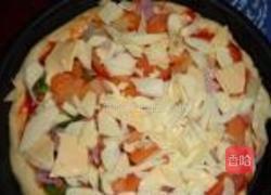 至尊培根大虾披萨的做法图解6