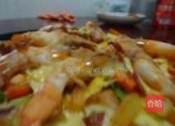 至尊培根大虾披萨的做法图解9