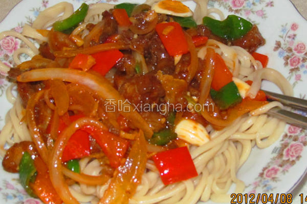过油肉拌面
