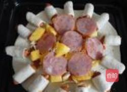 菠萝火腿花边比萨的做法图解12