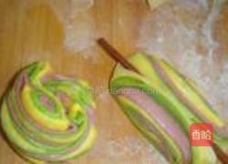 多彩花卷的做法图解5