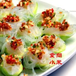 粉丝蒜茸蒸青瓜的做法[图]