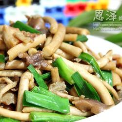 鲜茶树菇炒肉的做法[图]