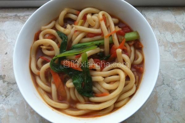番茄蚝油乌冬面