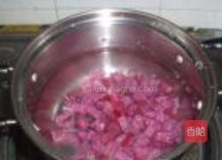 紫薯牛奶麦片的做法图解3