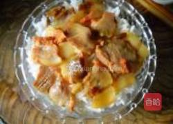 微波蒜香烤肉焗饭的做法图解4