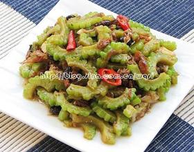 豆豉鲮鱼炒苦瓜[图]