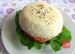 烤肉米饭汉堡的做法图解12