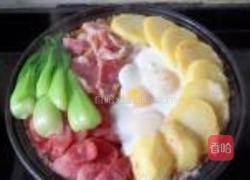 培根香肠煲仔饭的做法图解12