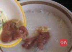 荠菜鸡肝糯米粥的做法图解5