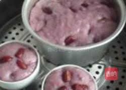 紫薯蜜豆发糕的做法图解6