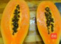 牛奶木瓜山药的做法图解2