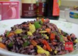 五彩紫米蛋炒饭的做法图解10