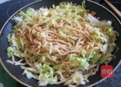 三丝炒乌冬的做法图解7