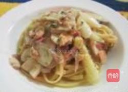 奶油鱼味芦笋意面的做法图解8
