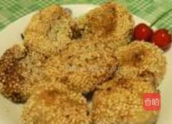 糯米豆沙芝麻炸糕的做法图解7