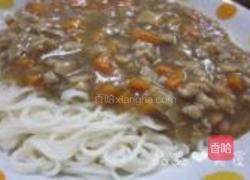 蘑菇鸡肉酱浇头面的做法图解12