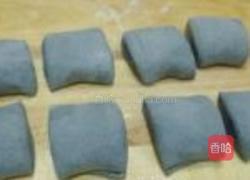 紫米黑花卷的做法图解8