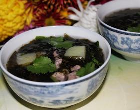 土豆紫菜肉片汤