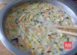 五彩西葫芦锅塌饼的做法图解6