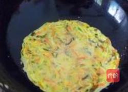 五彩西葫芦锅塌饼的做法图解8