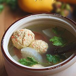 胡萝卜鸡丸汤的做法[图]