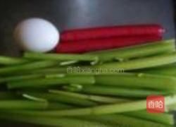 西芹火腿粥的做法图解1