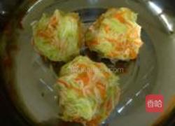 五彩北瓜蒸饺的做法图解8