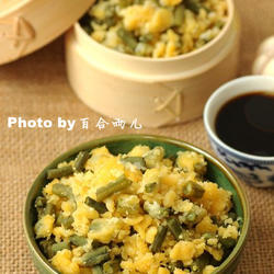玉米面蒸豇豆的做法[图]