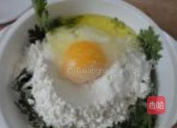 茼蒿饼的做法图解4