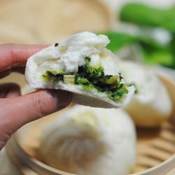 全麦青菜香菇包的做法[图]
