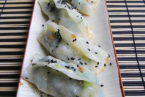 韭菜鸡蛋锅贴