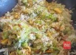 鸡蛋虾米生菜炒饭的做法图解11