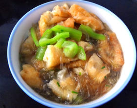 丝瓜油条粉丝汤[图]