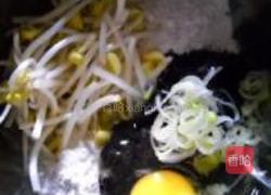 紫菜豆芽饼的做法图解4