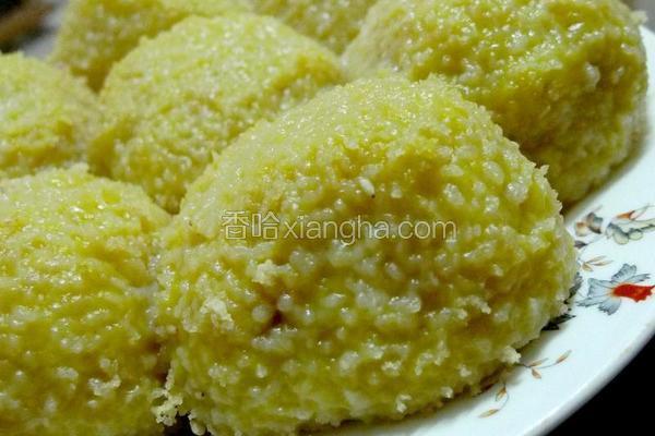 红薯豆沙糯米球