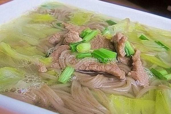 生菜牛肉芥麦面