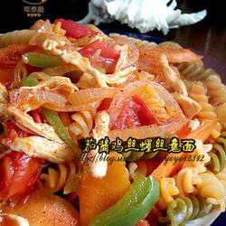 茄酱鸡丝螺丝意面的做法[图]