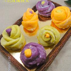 三色玫瑰馒头的做法[图]