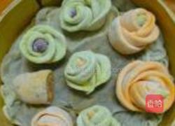 三色玫瑰馒头的做法图解15