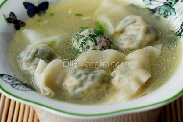 鸡汤荠菜馄饨