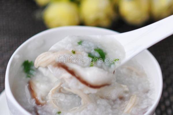 香菇鸡丝粥