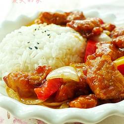 双色糖醋肉饭的做法[图]