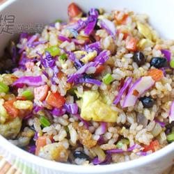 紫甘兰炒米饭的做法[图]