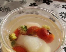 雪梨山楂菊花茶