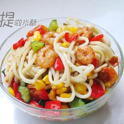 玉米虾仁拌面的做法[图]