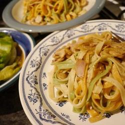 黑椒火腿蘑菇蔬菜意面的做法[图]