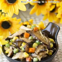 香菇芝麻滑鸡片的做法[图]