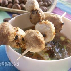 栗子鸡肉圆蘸水的做法[图]