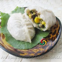 香菇油菜玉米包的做法[图]